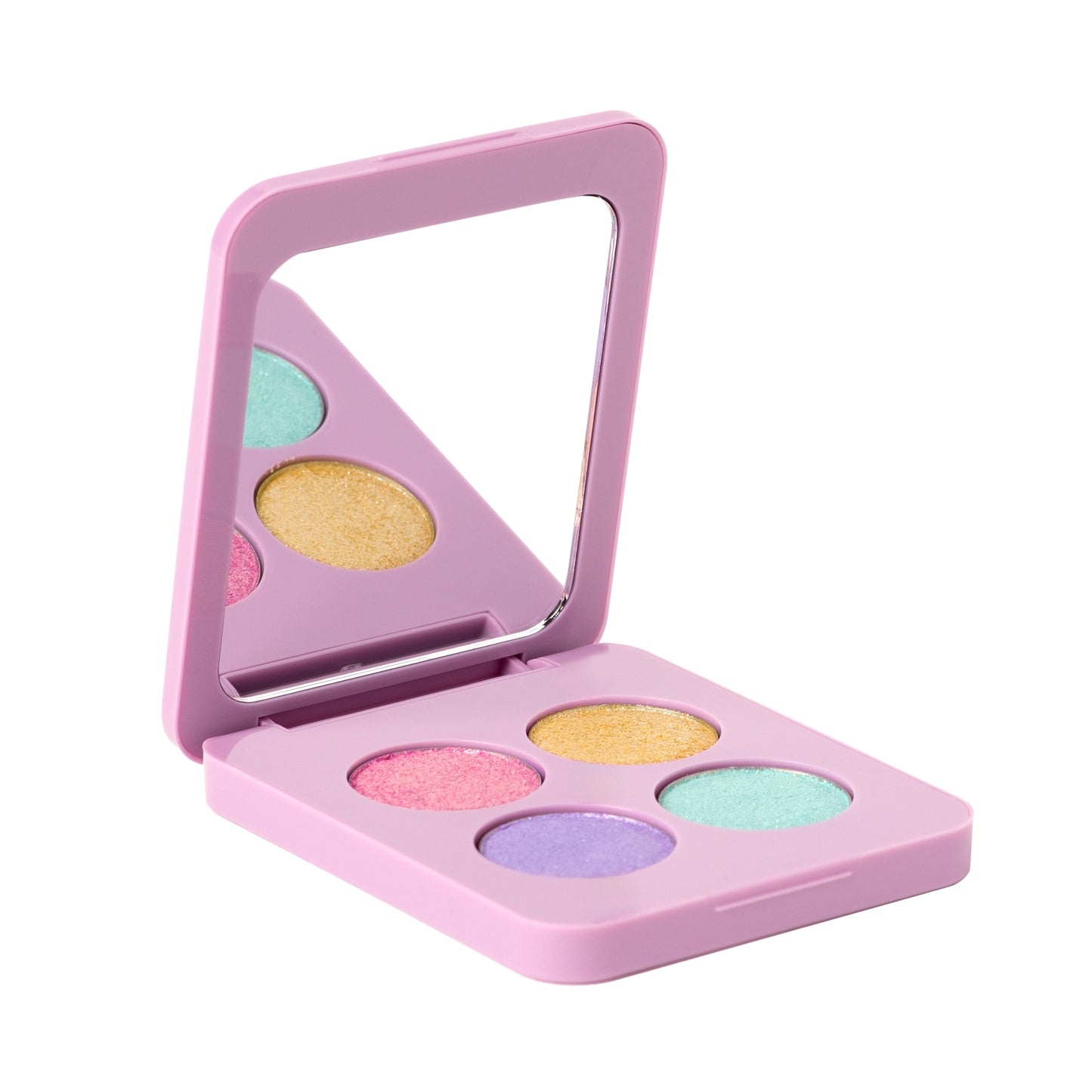 Rosajou blizgančių šešėlių paletė Vegan Glitter Shadows