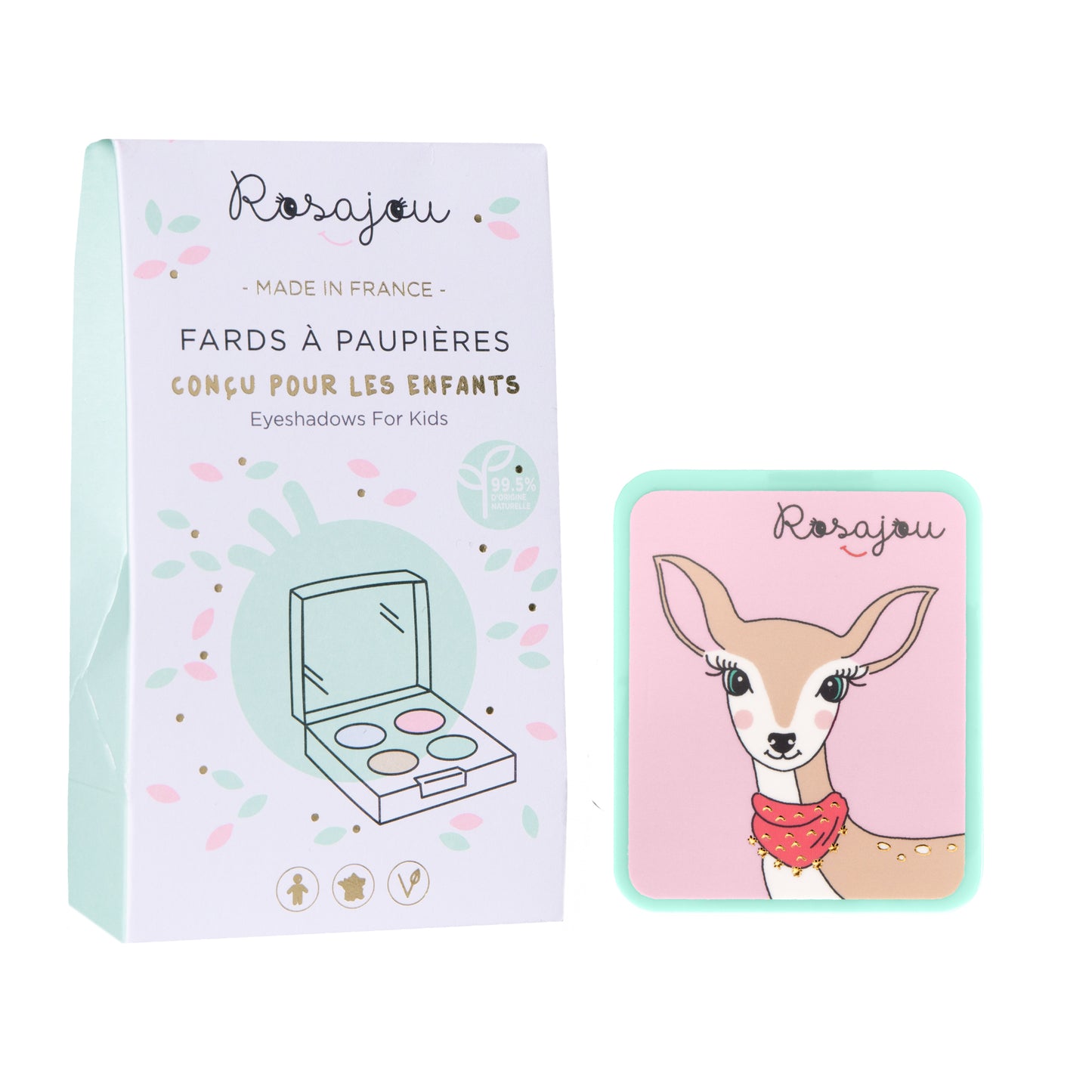 Rosajou vaikiški akių šešėliai Vegan Face powders